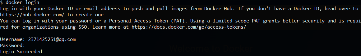 docker login